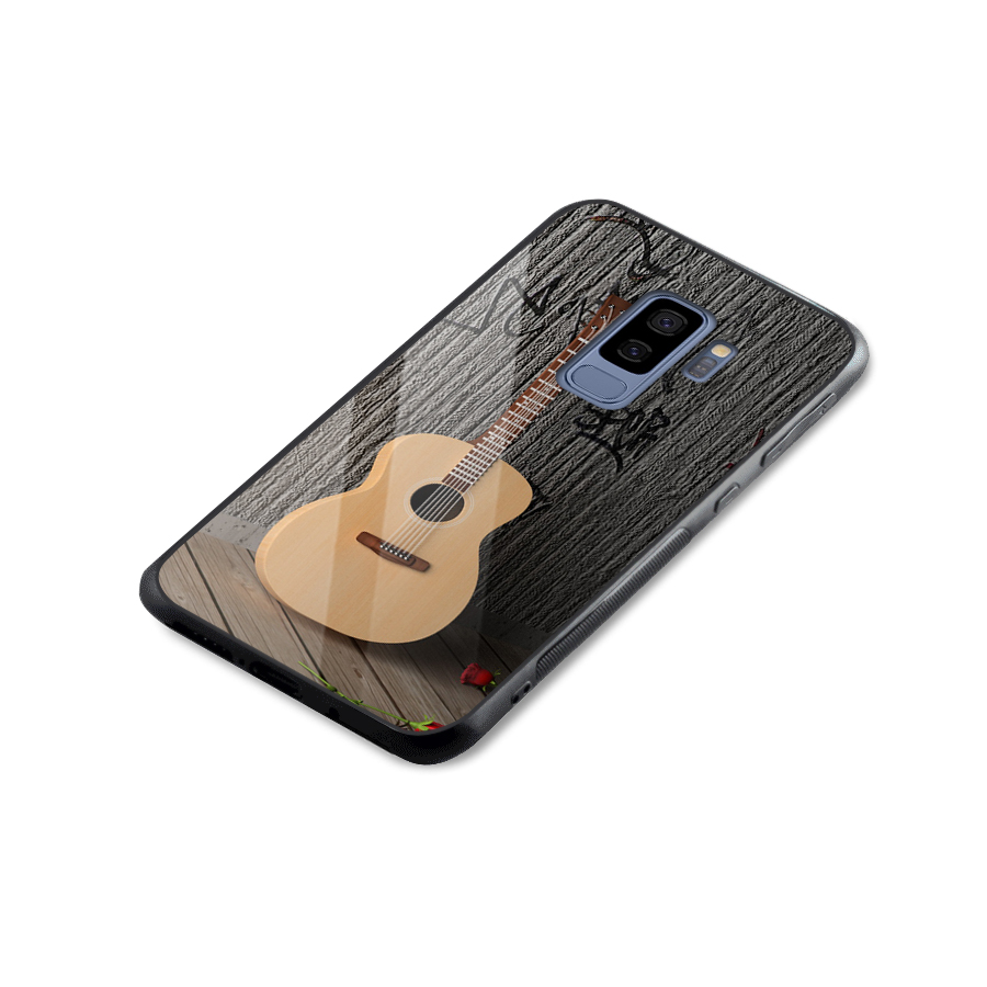 Guitar Classic Glass Back Case for Galaxy S9 Plus