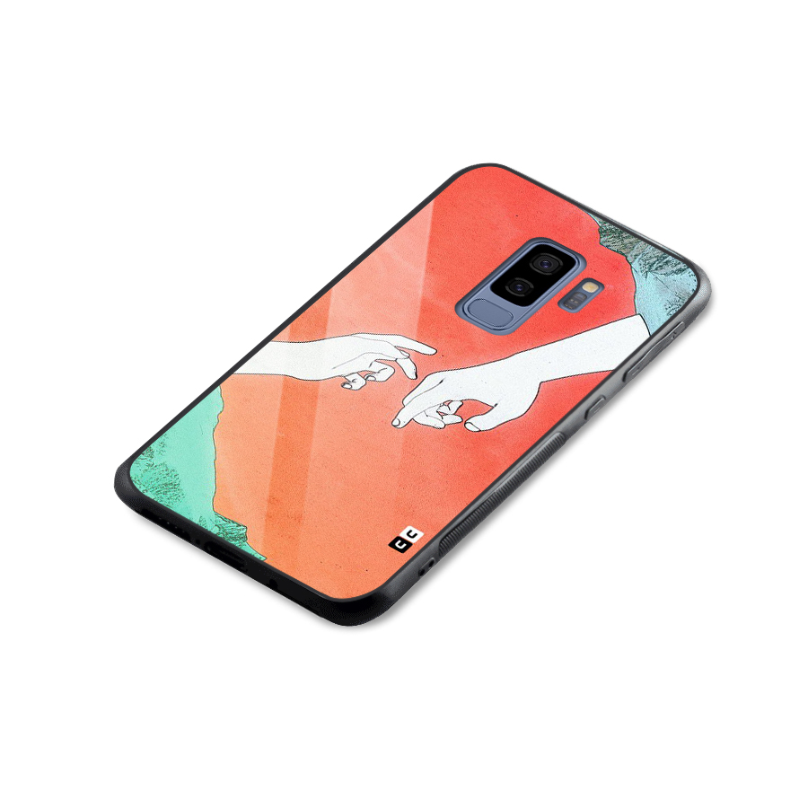 Hand Paint Drawing Glass Back Case for Galaxy S9 Plus