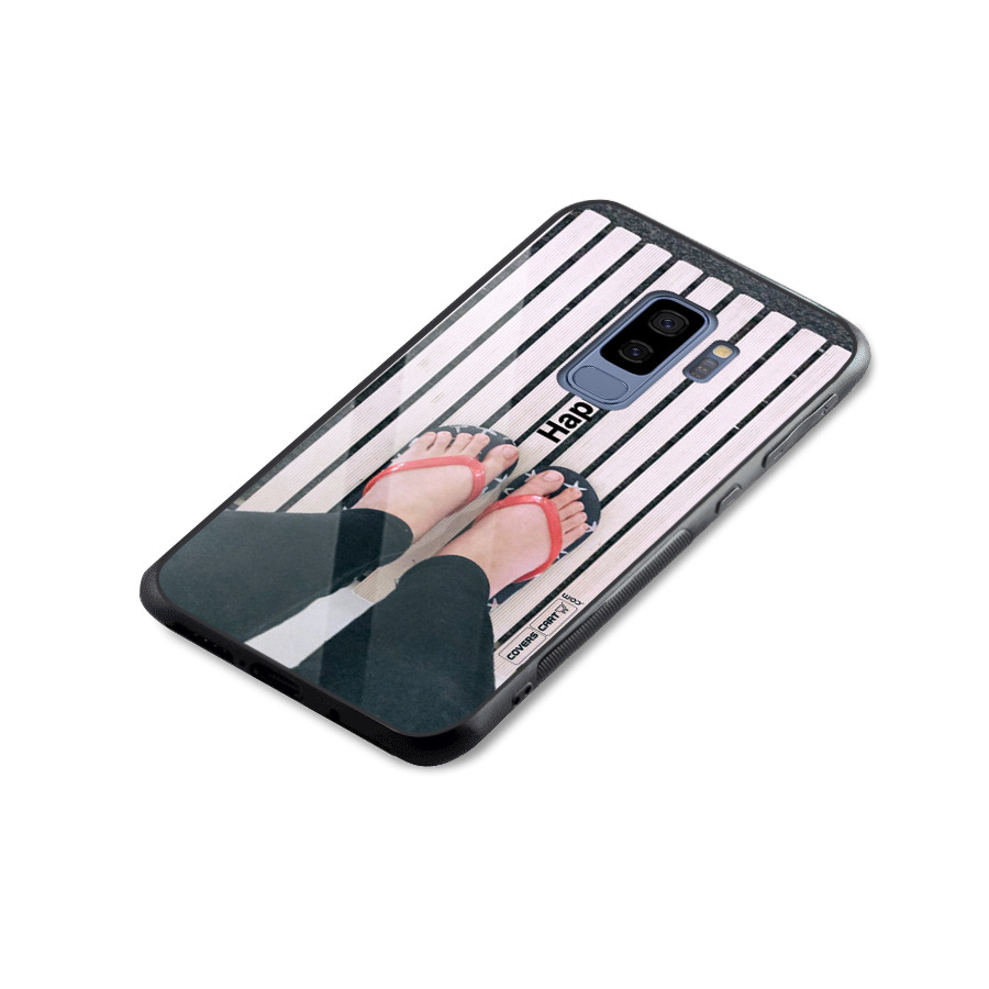 Happy Feet Glass Back Case for Galaxy S9 Plus