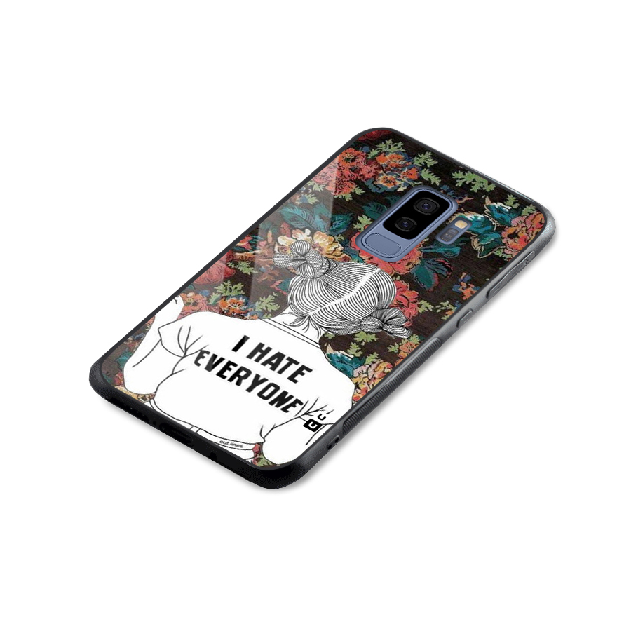 Hate Everyone Glass Back Case for Galaxy S9 Plus