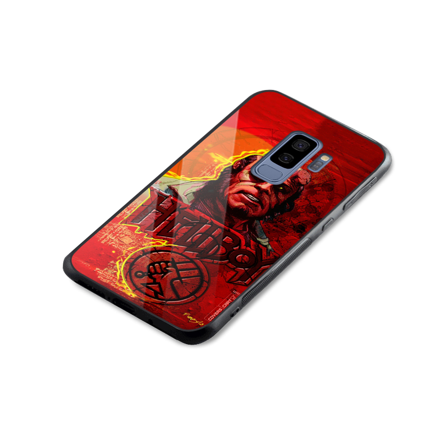Hellboy Artwork Glass Back Case for Galaxy S9 Plus