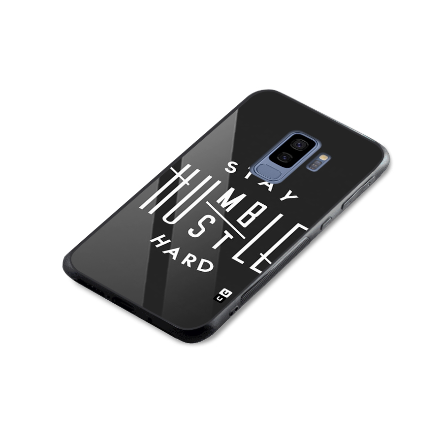Hustle Hard Glass Back Case for Galaxy S9 Plus