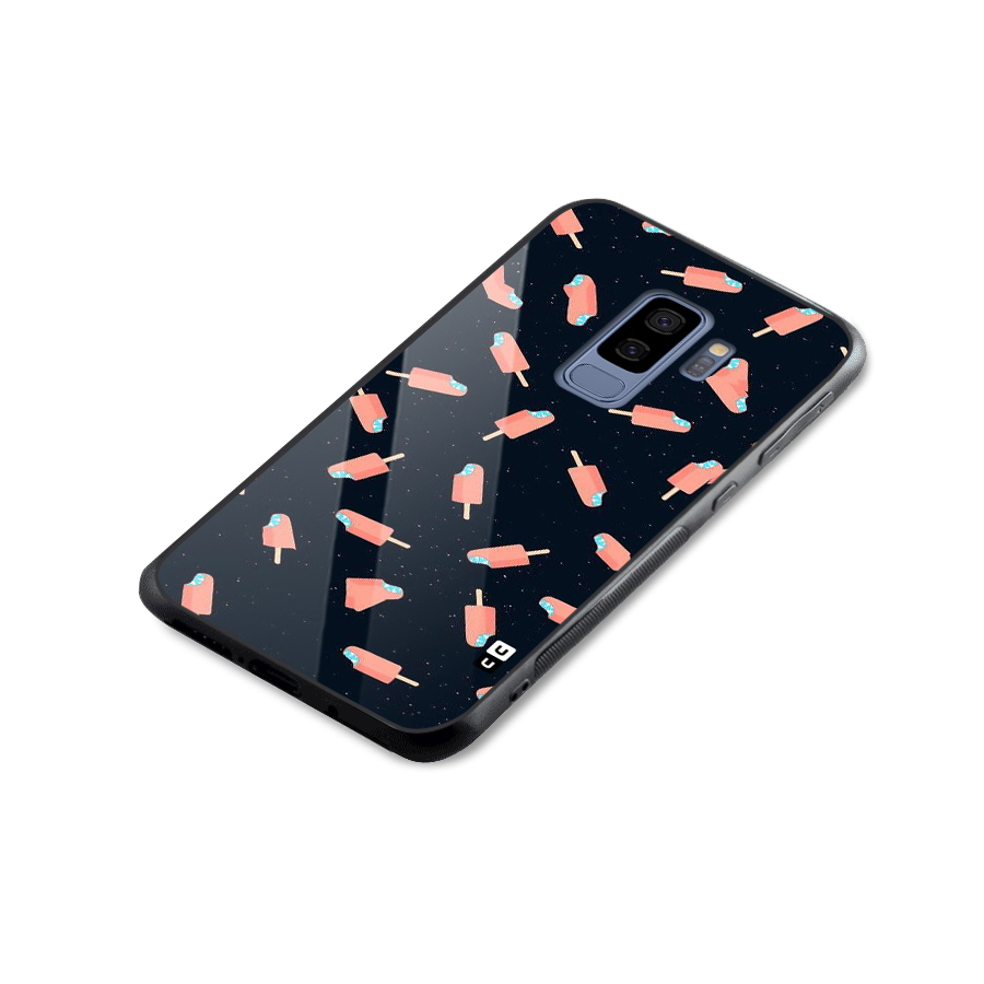 Icy Pattern Glass Back Case for Galaxy S9 Plus