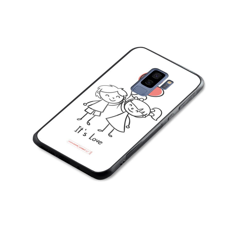 Its Love Glass Back Case for Galaxy S9 Plus