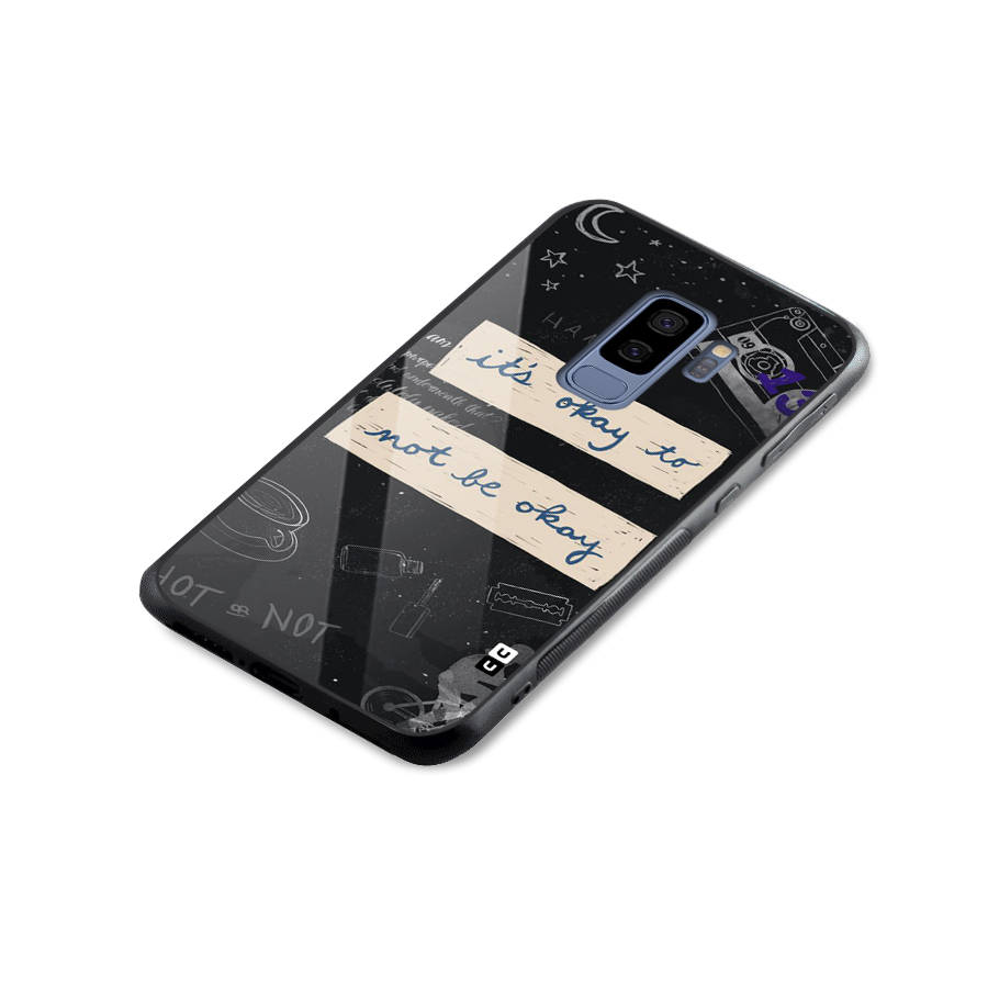 Its Okay Glass Back Case for Galaxy S9 Plus