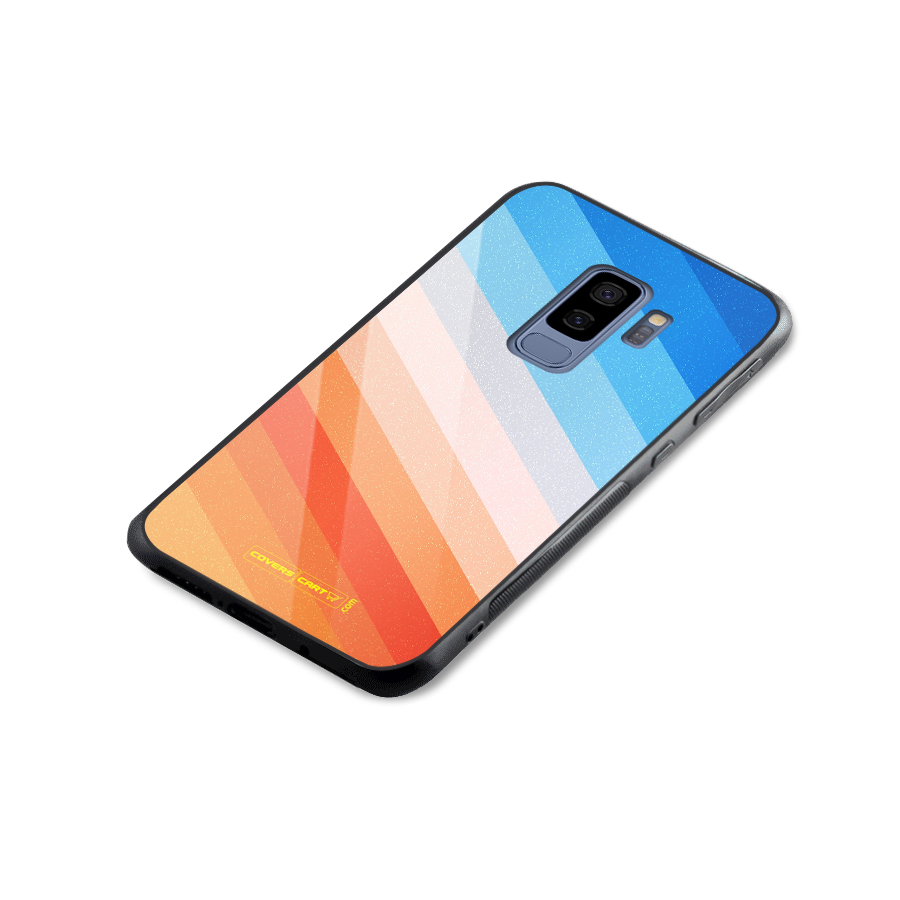 Jazzy Pattern Glass Back Case for Galaxy S9 Plus
