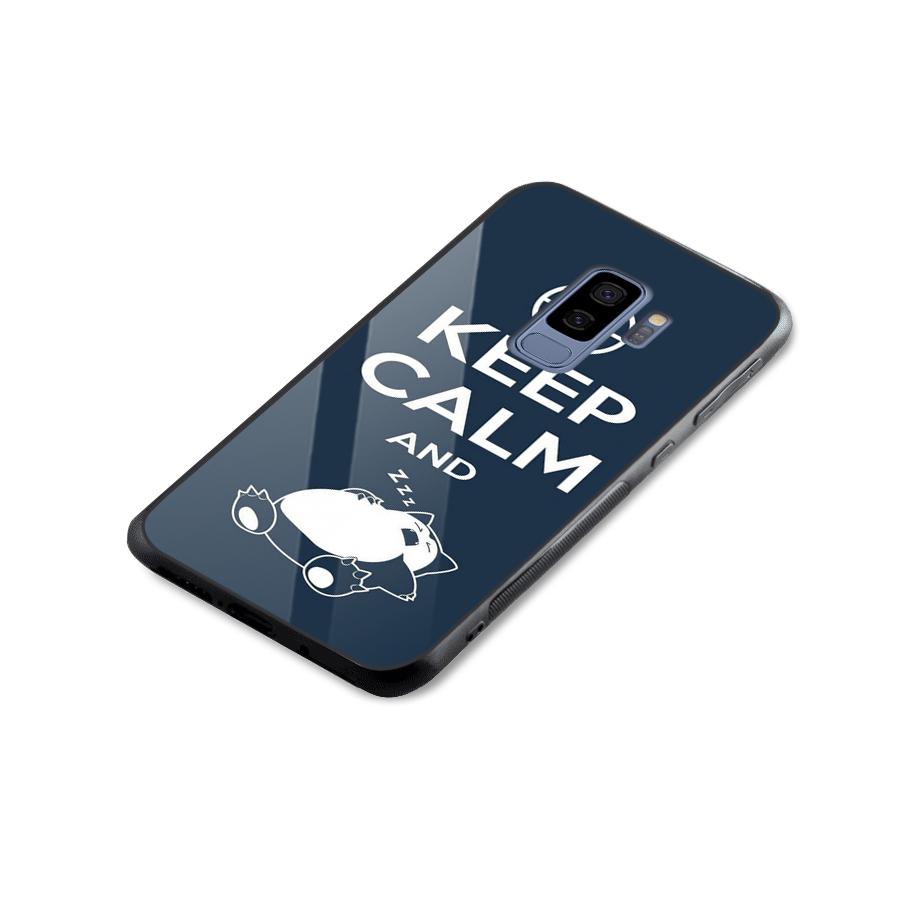 Keep Calm and Sleep Glass Back Case for Galaxy S9 Plus