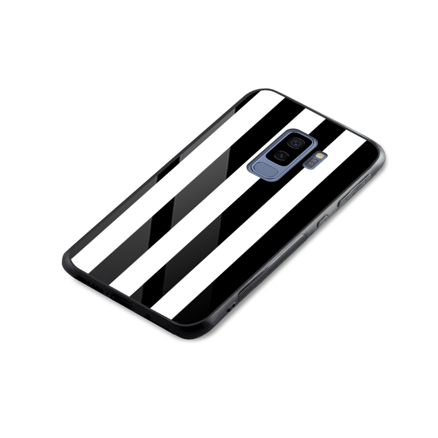 Lavish Black Stripes Glass Back Case for Galaxy S9 Plus
