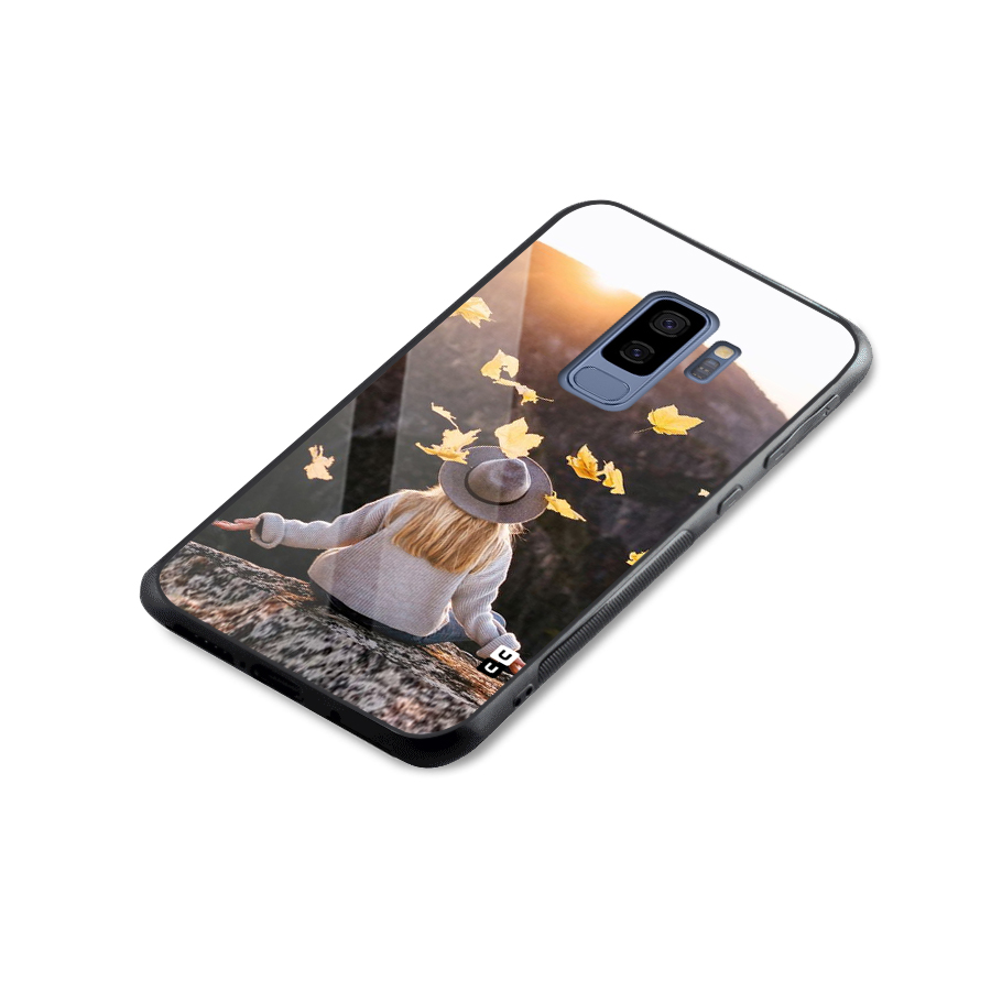 Leaf Rain Sunset Glass Back Case for Galaxy S9 Plus