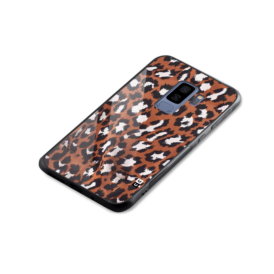 Leapord Design Glass Back Case for Galaxy S9 Plus