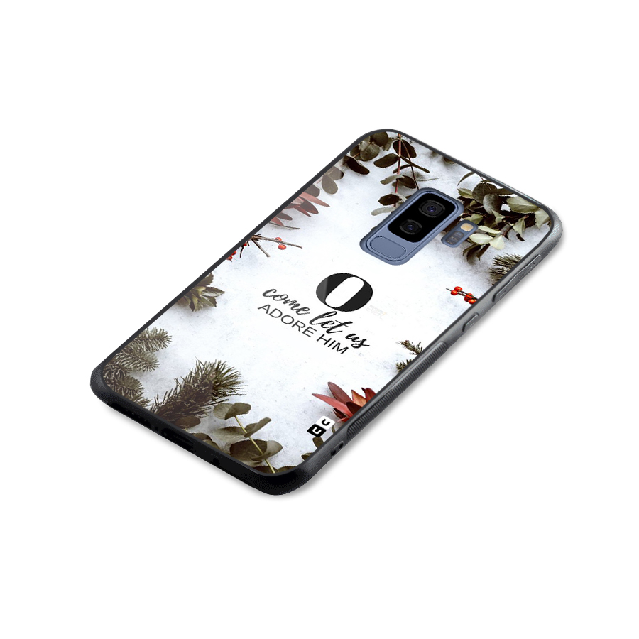 Lets Adore Him Glass Back Case for Galaxy S9 Plus