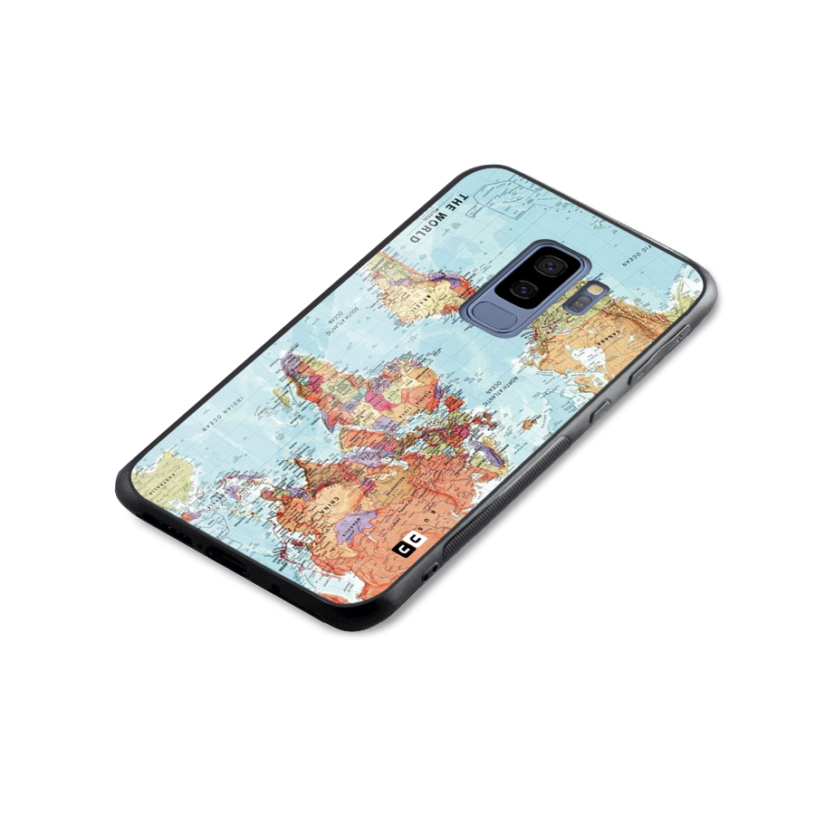 Lets Travel The World Glass Back Case for Galaxy S9 Plus