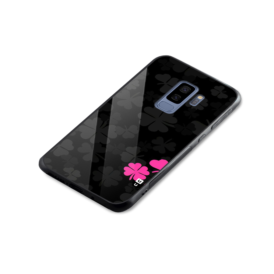 Little Pink Flower Glass Back Case for Galaxy S9 Plus