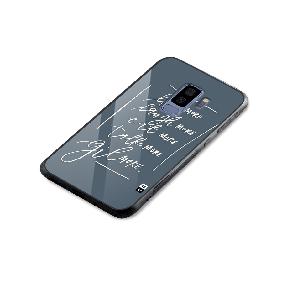 Live Laugh More Glass Back Case for Galaxy S9 Plus