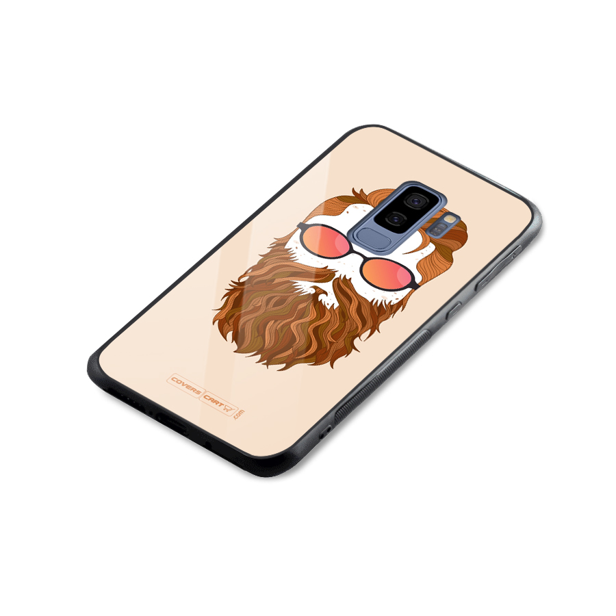 Man in Beard Glass Back Case for Galaxy S9 Plus