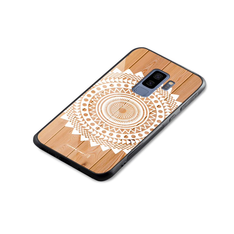 Mandala Design Glass Back Case for Galaxy S9 Plus