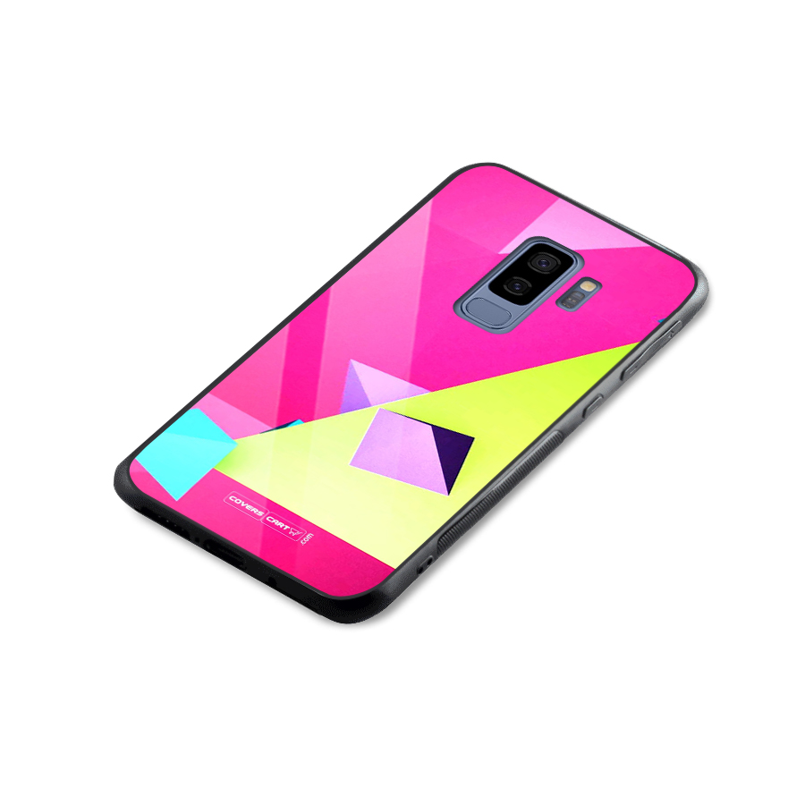 Motion Triangles Glass Back Case for Galaxy S9 Plus