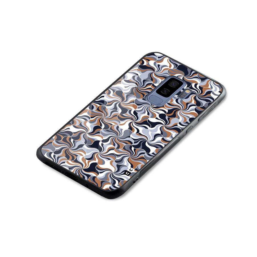 Multicolor Swirls Glass Back Case for Galaxy S9 Plus