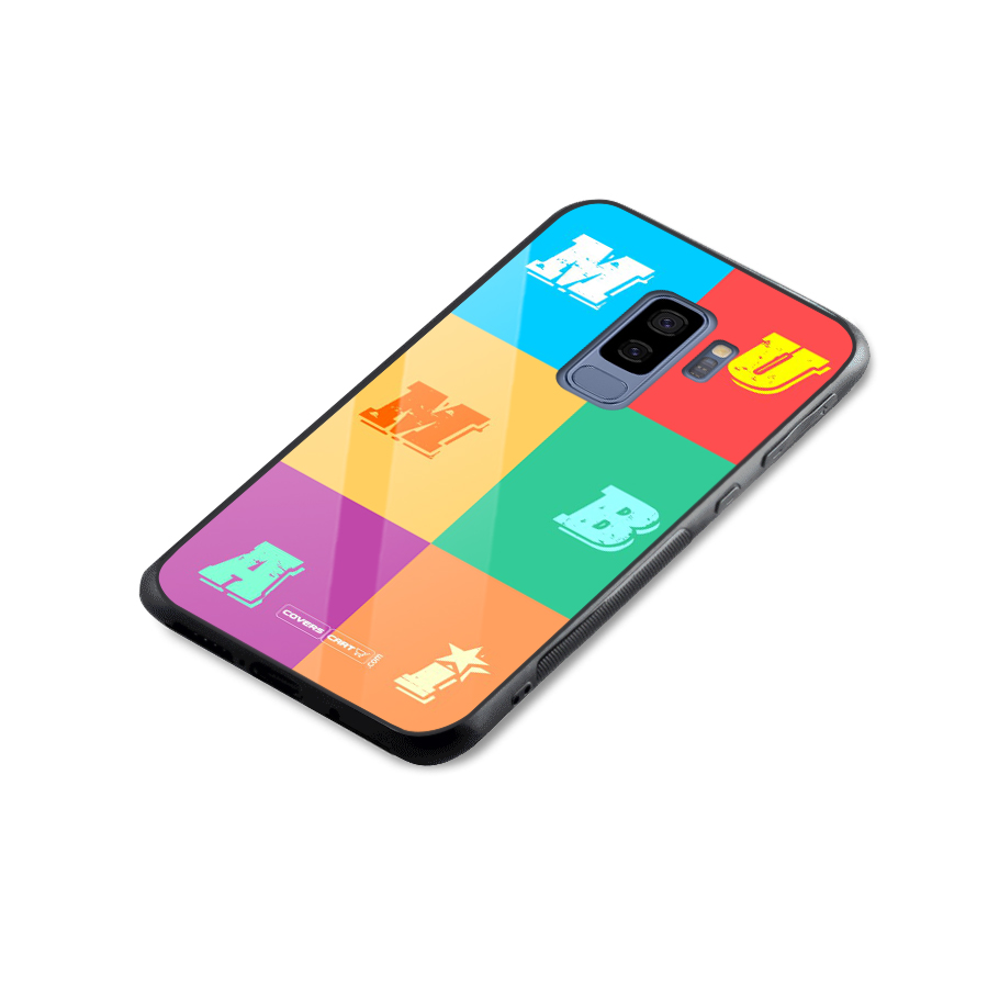 Mumbai Alphabets Glass Back Case for Galaxy S9 Plus