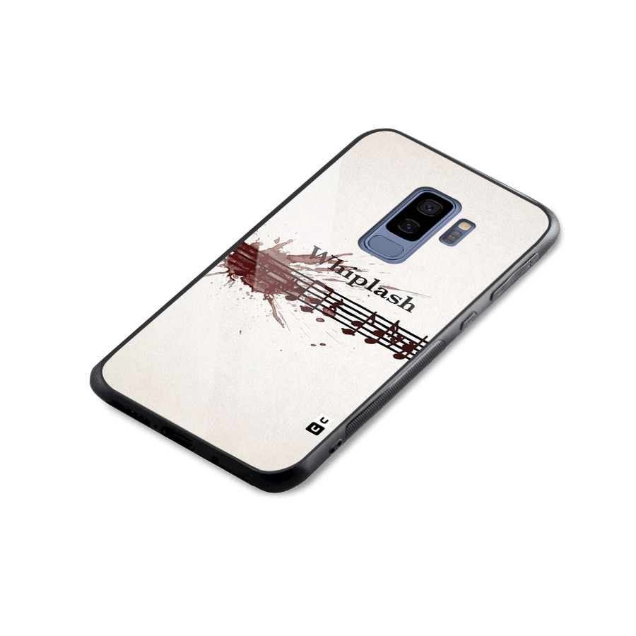 Music Notes Splash Glass Back Case for Galaxy S9 Plus
