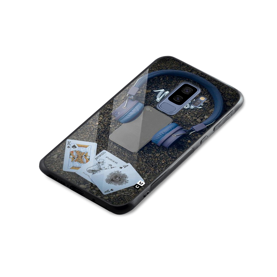 Music Power Cards Glass Back Case for Galaxy S9 Plus