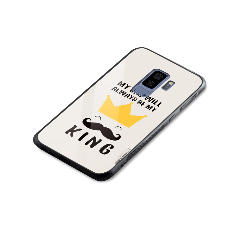 My King Dad Glass Back Case for Galaxy S9 Plus