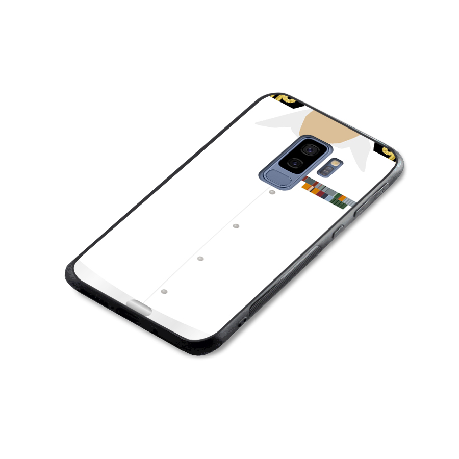 Navy Uniform Glass Back Case for Galaxy S9 Plus