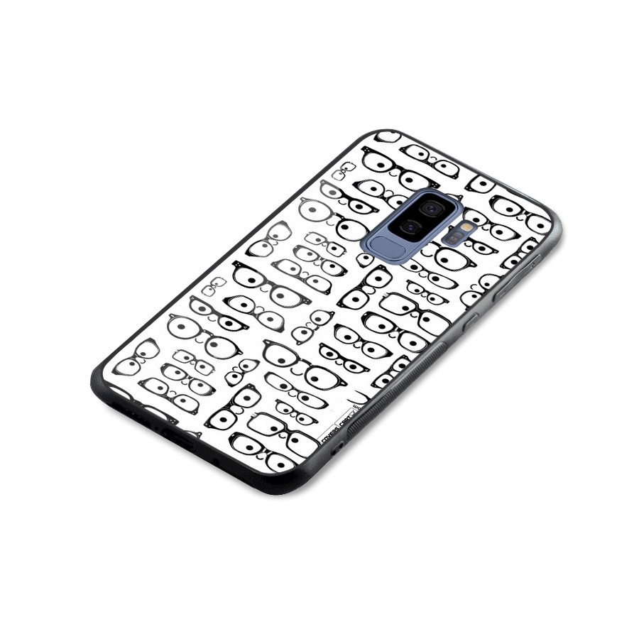 Nerdy Specs Glass Back Case for Galaxy S9 Plus