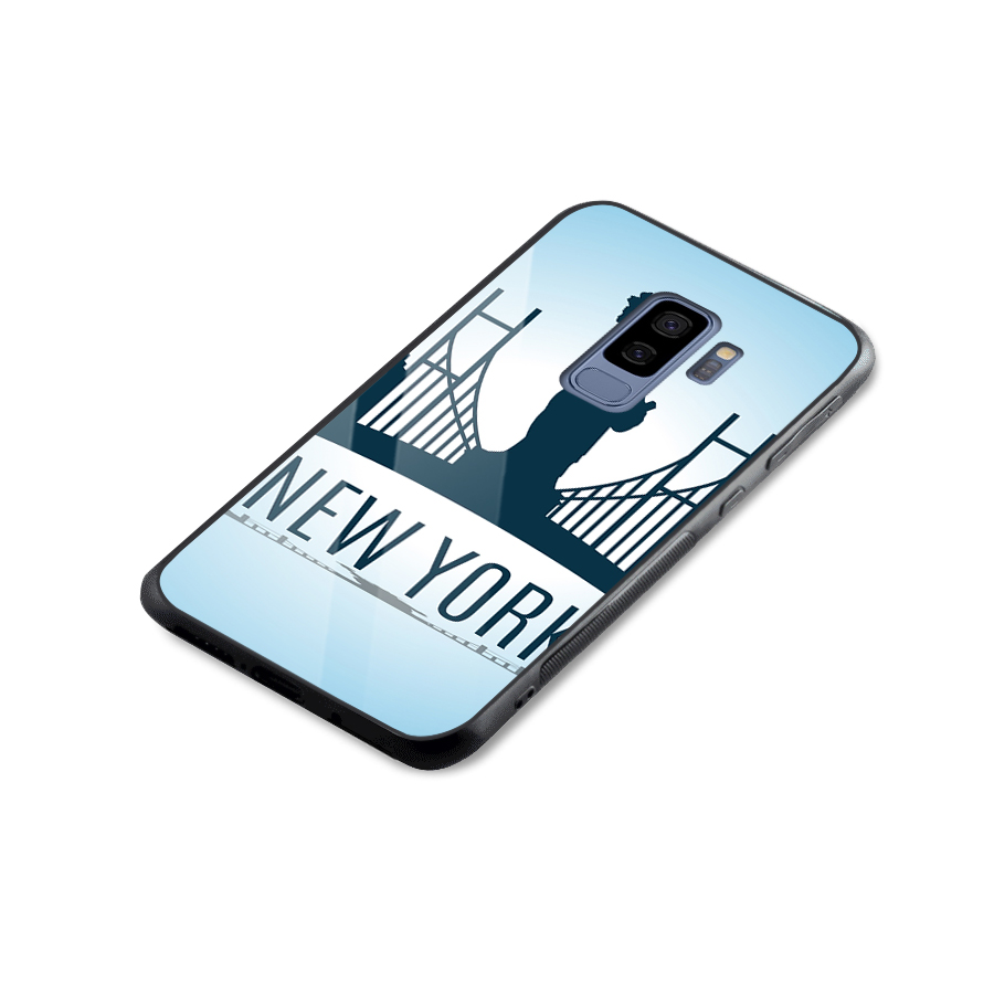 New York Skyline Glass Back Case for Galaxy S9 Plus