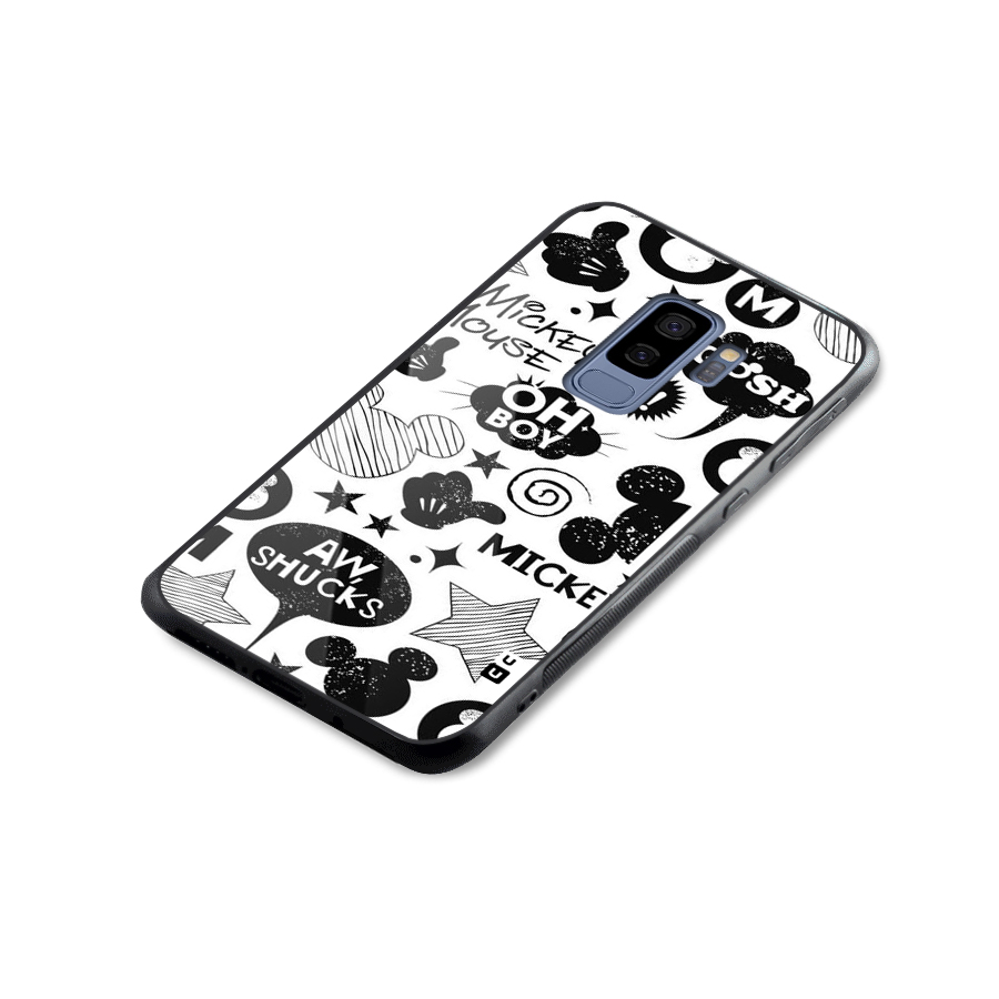 Oh Boy Design Glass Back Case for Galaxy S9 Plus