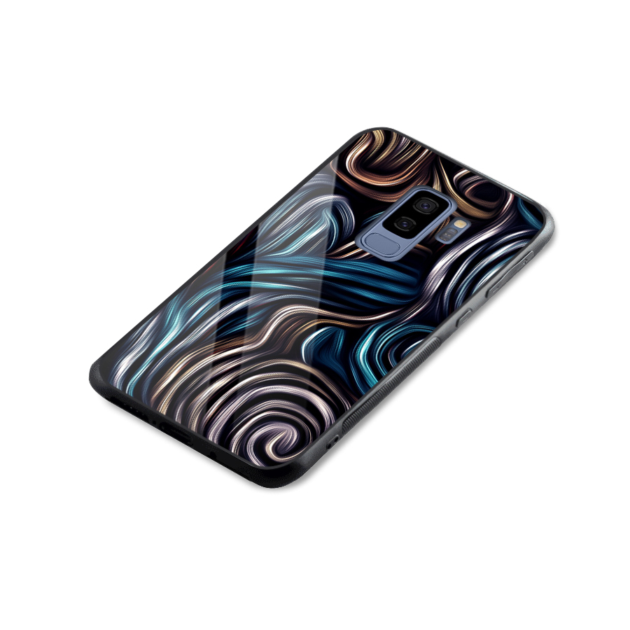 Oil Paint Artwork Glass Back Case for Galaxy S9 Plus