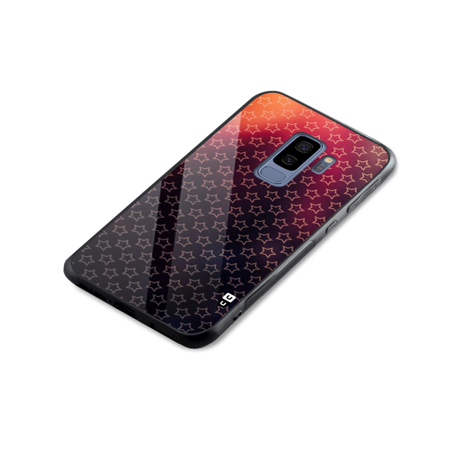 Ombre Stars Glass Back Case for Galaxy S9 Plus