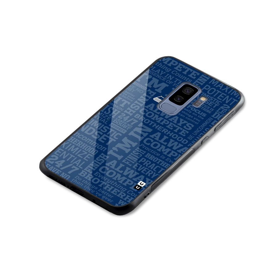 Optimistic Blue Glass Back Case for Galaxy S9 Plus