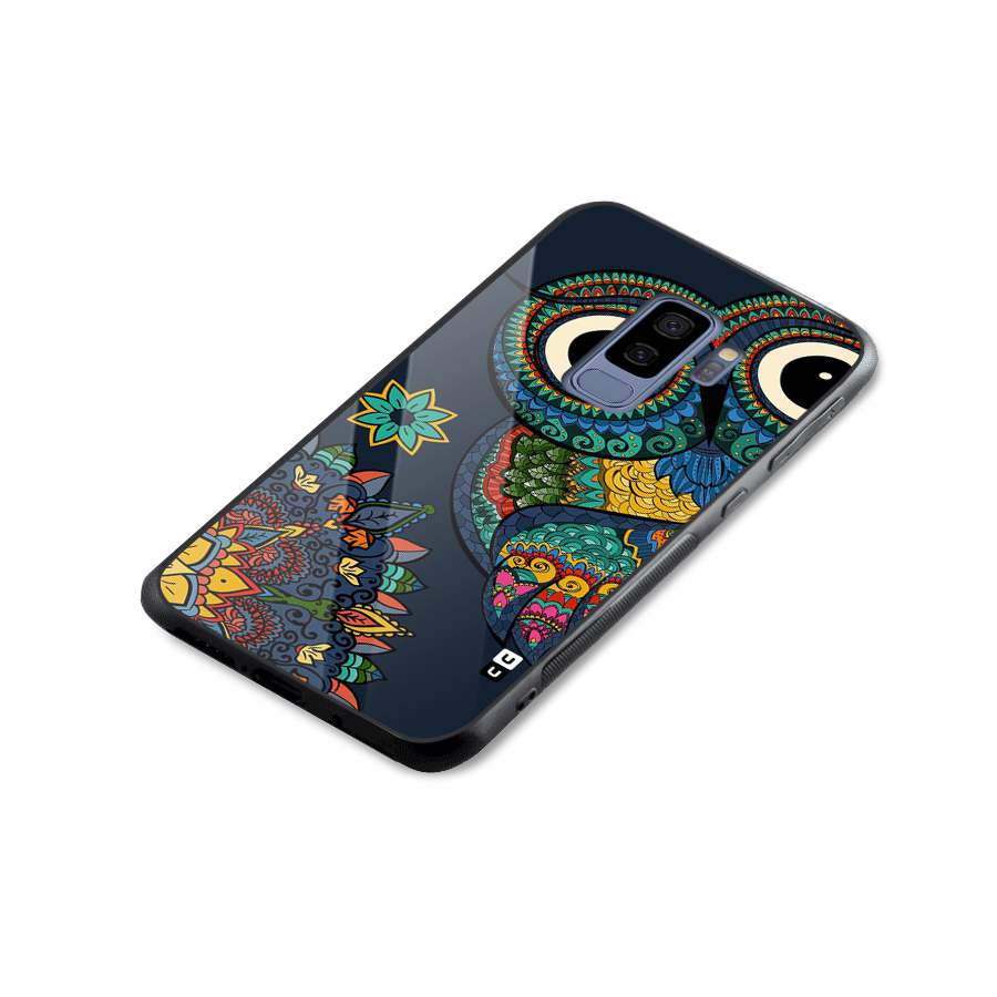 Owl Eyes Glass Back Case for Galaxy S9 Plus