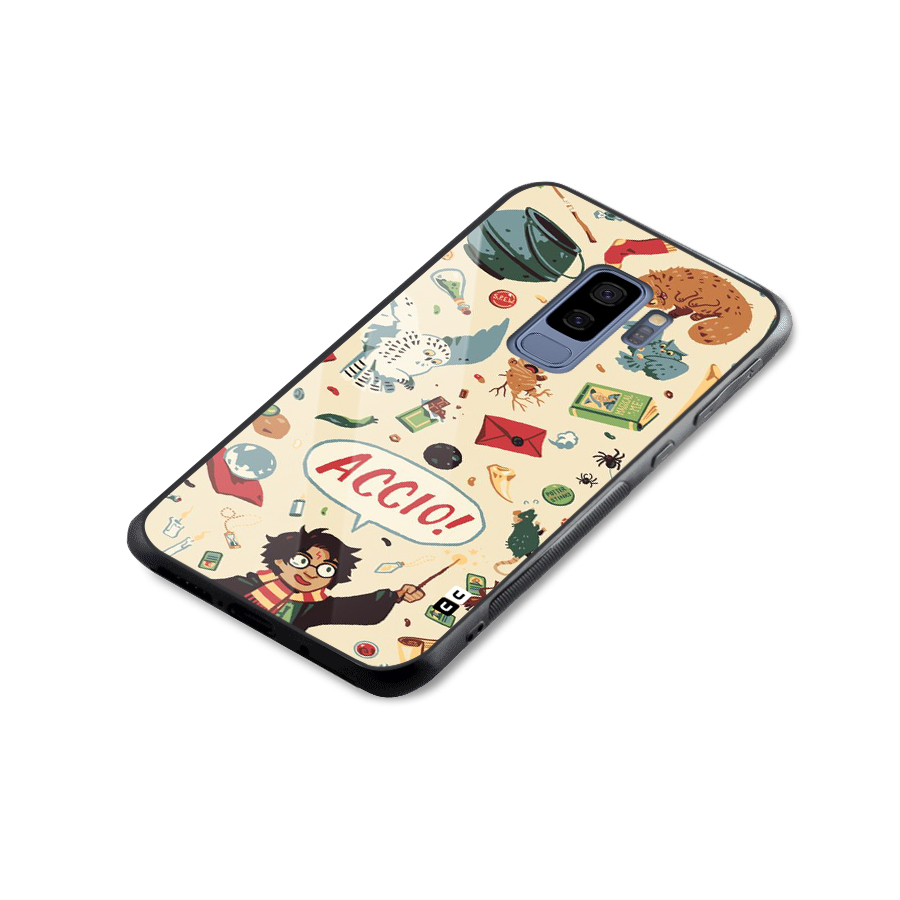 Owl Letter Glass Back Case for Galaxy S9 Plus