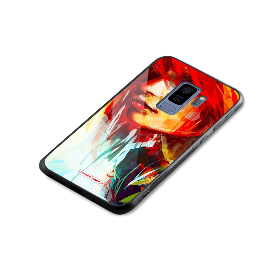 Painted Girl Glass Back Case for Galaxy S9 Plus