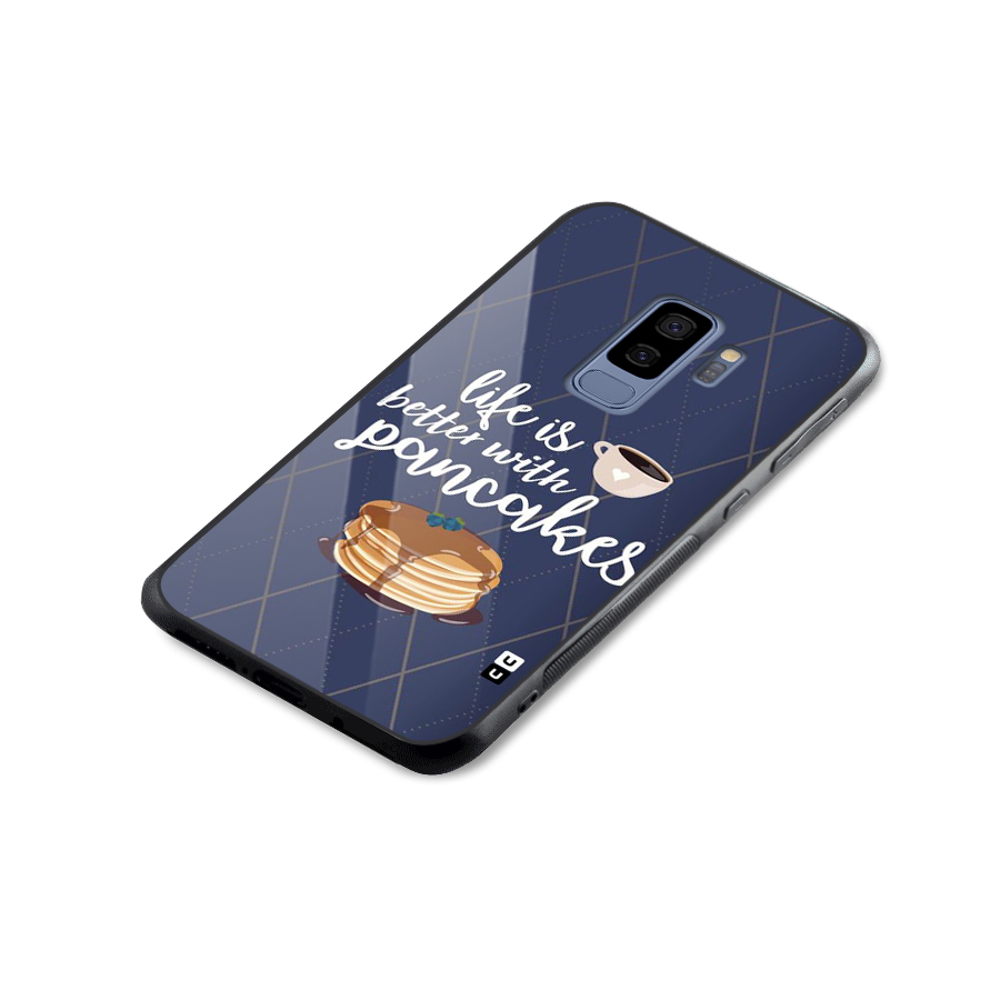 Pancake Life Glass Back Case for Galaxy S9 Plus