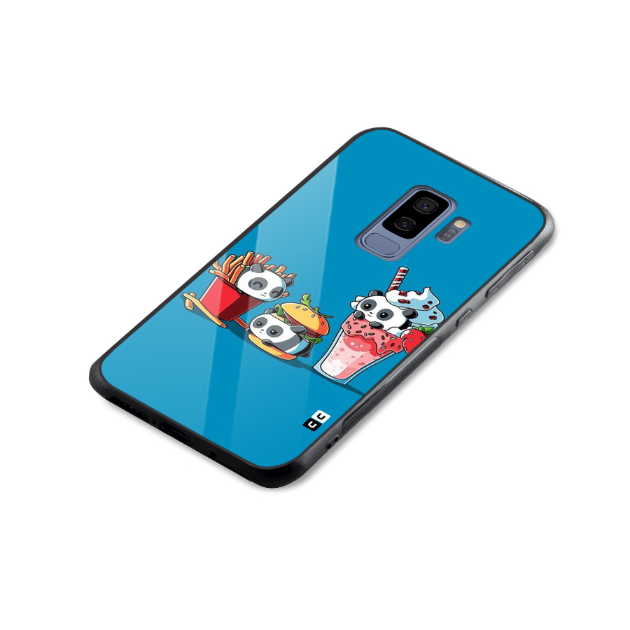 Panda Lazy Glass Back Case for Galaxy S9 Plus