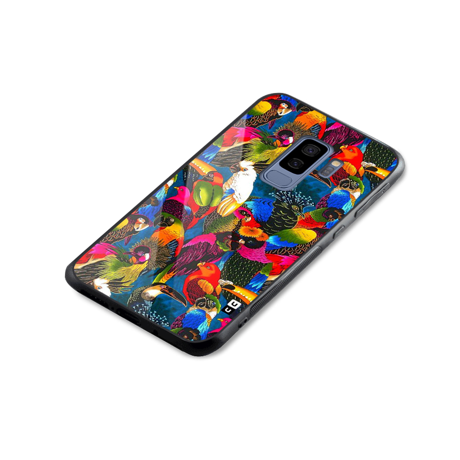 Parrot Art Glass Back Case for Galaxy S9 Plus