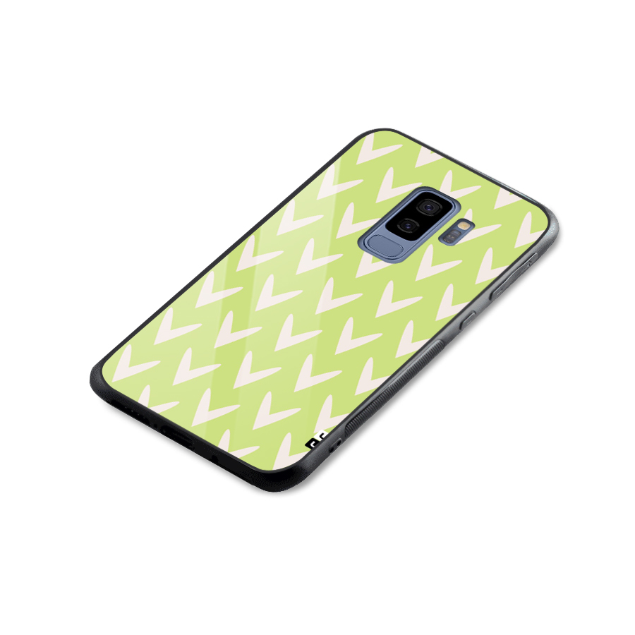 Pastel Green Grass Glass Back Case for Galaxy S9 Plus