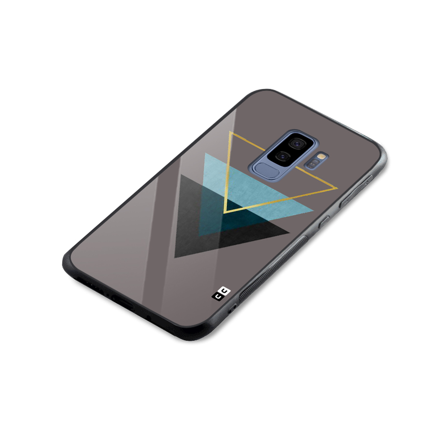 Pastel Triangle Glass Back Case for Galaxy S9 Plus