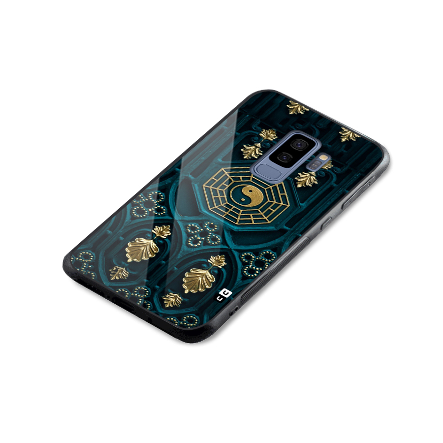 Peace Web Design Glass Back Case for Galaxy S9 Plus
