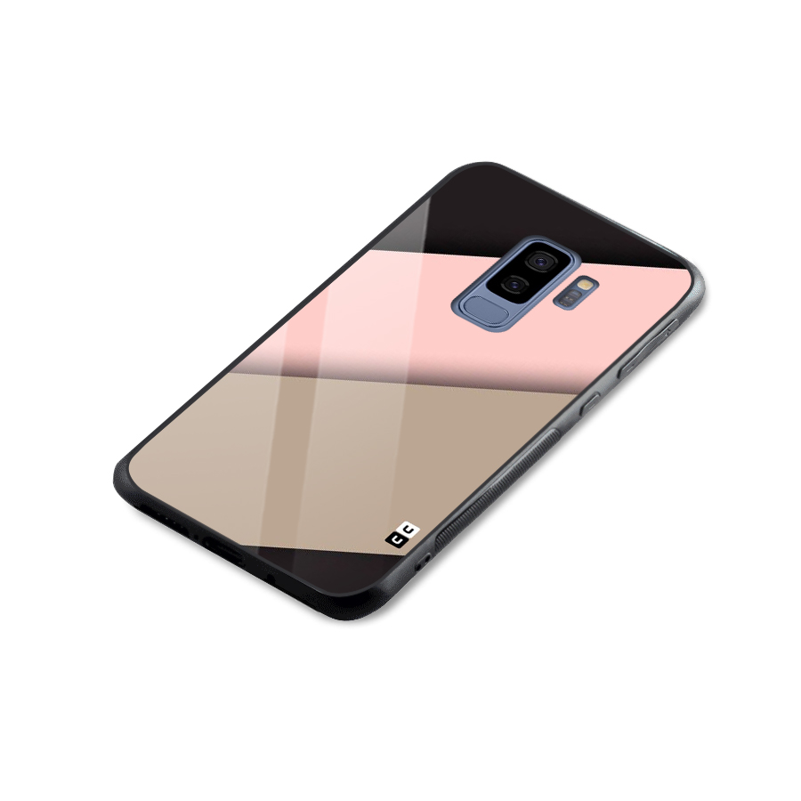 Pink Diagonal Glass Back Case for Galaxy S9 Plus