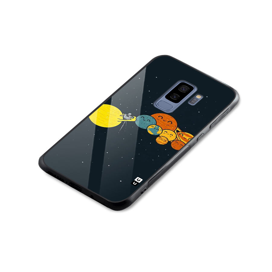 Planet Family Glass Back Case for Galaxy S9 Plus