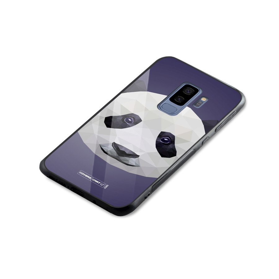Polygon Panda Glass Back Case for Galaxy S9 Plus