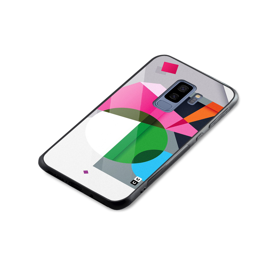 Polygons Cute Pattern Glass Back Case for Galaxy S9 Plus