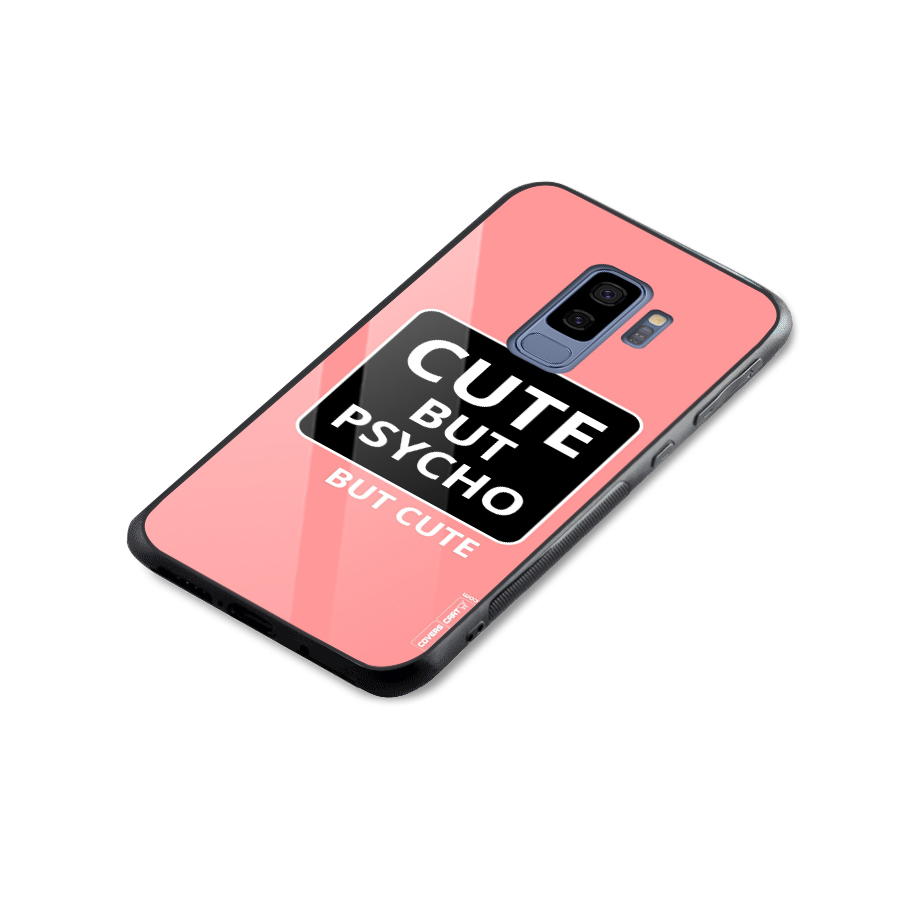 Psycho But Cute Glass Back Case for Galaxy S9 Plus