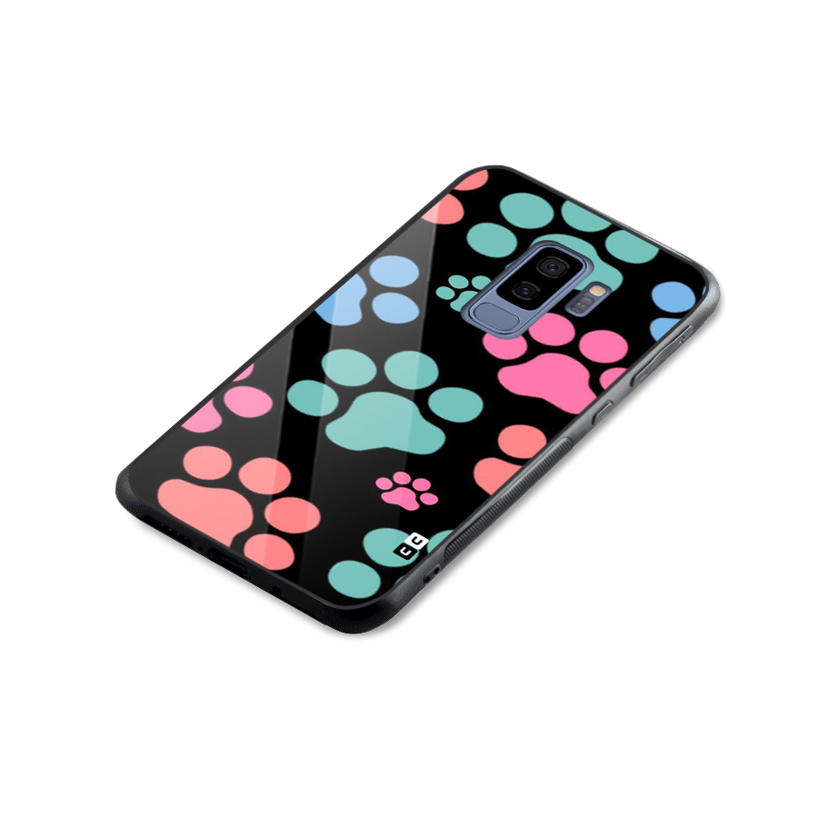 Puppy Paws Glass Back Case for Galaxy S9 Plus