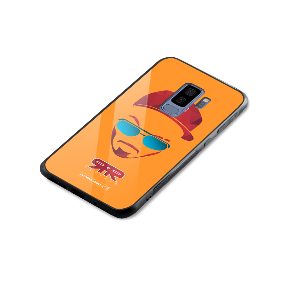 Raftaar Orange Glass Back Case for Galaxy S9 Plus