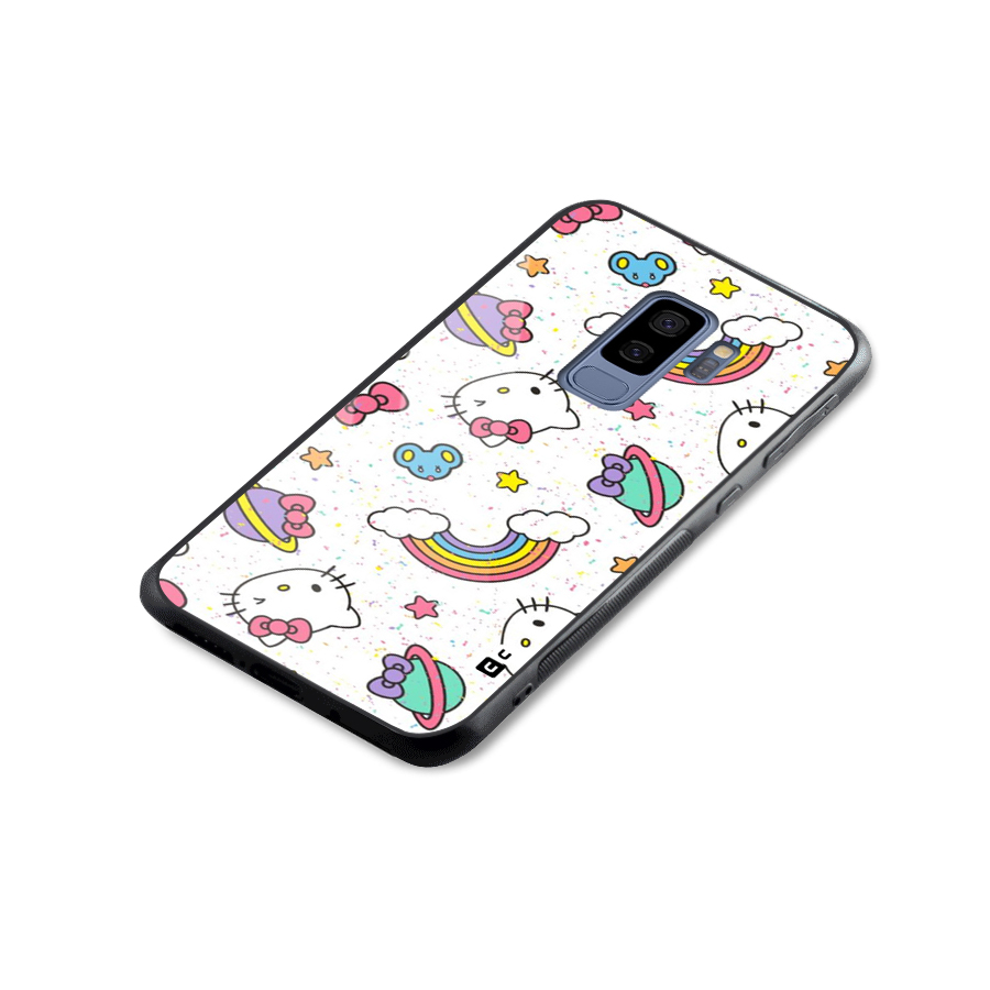 Rainbow Kit Tee Glass Back Case for Galaxy S9 Plus